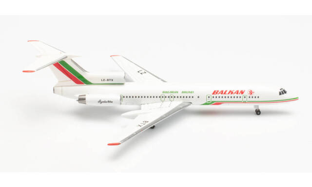 herpa wings 1/500 (ダイキャスト製) TU-154M バルカンブルガリア航空 LZ-BTX