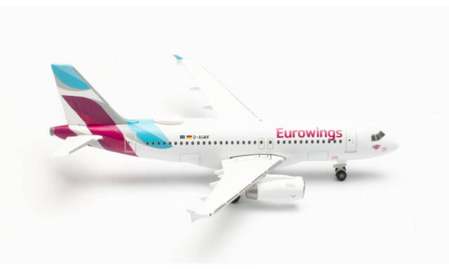herpa wings 1/500 (ダイキャスト製) A319 ユーロウイング D-AGWV