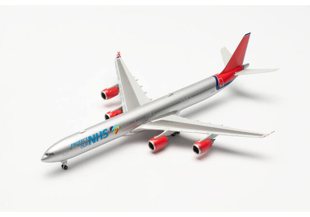 herpa wings 1/500 (ダイキャスト製) A340-600 マレシュ・アエロ 9H-NHS “Protect Our NHS”
