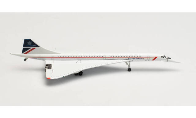 herpa wings 1/500 (ダイキャスト製) コンコルド ブリティッシュエアウェイズ G-BOAG nose down (Landor colors)