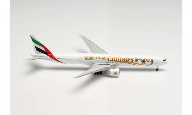 herpa wings 1/500 (ダイキャスト製) 777-300ER エミレーツ航空 UAE 50th Anniversary A6-EGE