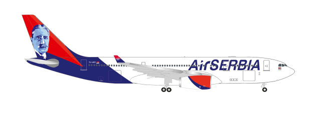 [予約]herpa wings 1/500 (ダイキャスト製) A330-200 エア・セルビア "Mihajlo Pupin" YU-ARC