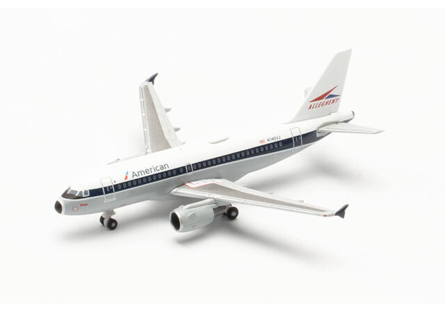 herpa wings 1/500 (ダイキャスト製) A319 アメリカン航空 Allegheny Heritage livery N745VJ