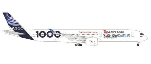 herpa wings 1/500 (ダイキャスト製) A350-1000 エアバスハウスカラー "Qantas Project Sunrise" F-WMIL