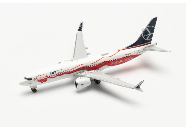 herpa wings 1/500 (ダイキャスト製) 737 Max 8 LOTポーランド航空 "Proud of Poland's Independence" SP-LVD