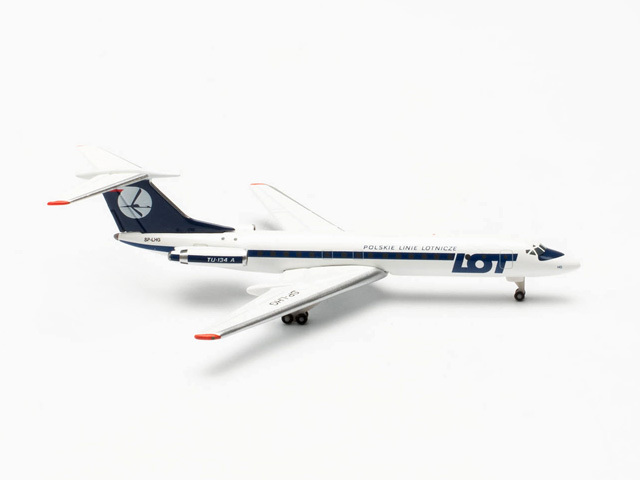 herpa wings 1/500 (ダイキャスト製) TU-134A LOTポーランド航空 SP-LHG