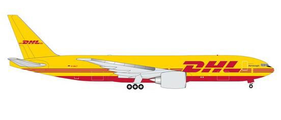 herpa wings 1/500 (ダイキャスト製) 777F DHLアビエーション D-AALT