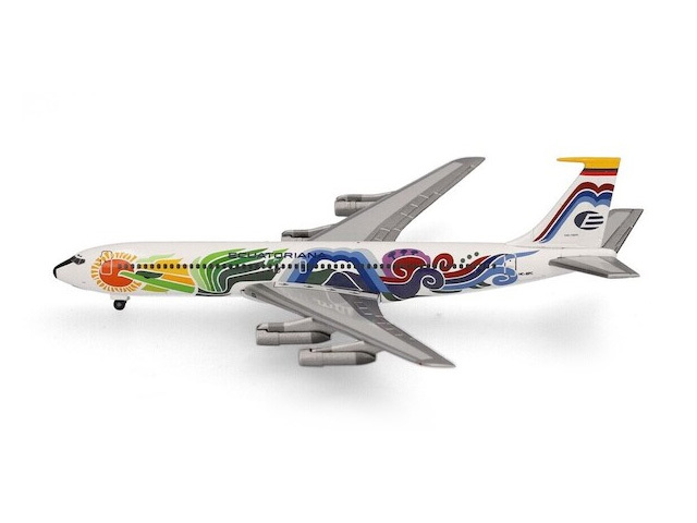 herpa wings 1/500 (ダイキャスト製) 707-300 エクアトリアナ航空 "Pajaro del sol" HC-BFC
