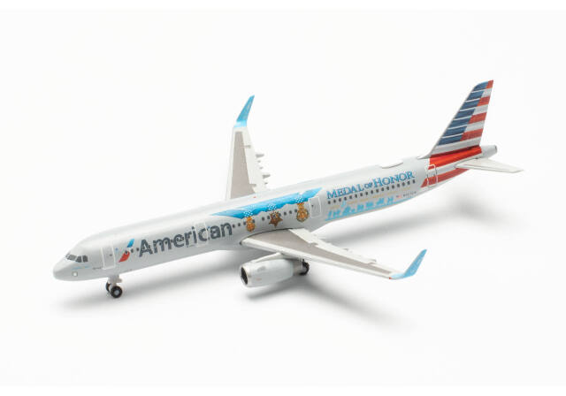 herpa wings 1/500 (ダイキャスト製) A321 アメリカン航空 Medal of Honor “Flagship Valor” N167AN