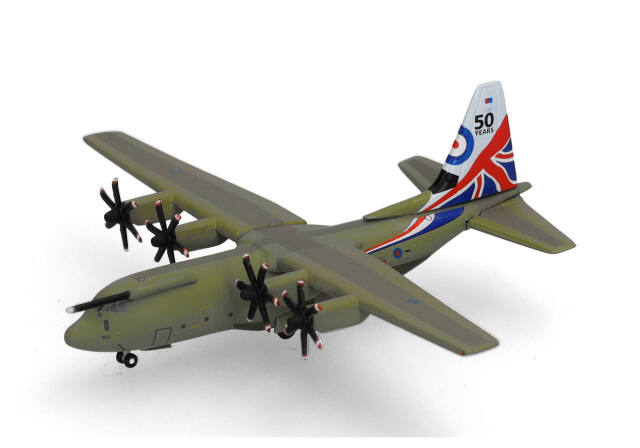 herpa wings 1/500 (ダイキャスト製) C-130J/C.5 イギリス空軍 第47飛行隊 C-130運用50周年記念 ZH883