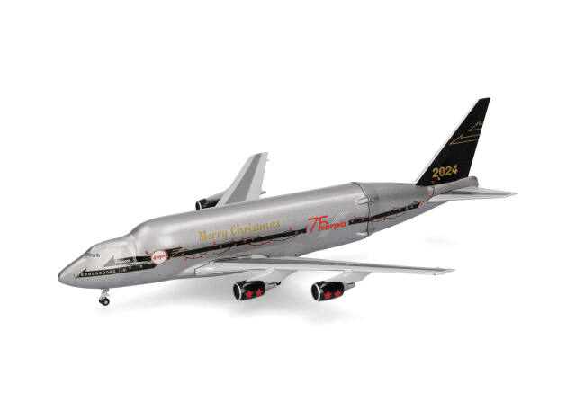 herpa wings 1/500 (ダイキャスト製) 747LCF クリスマスモデル 2024 “Prancer”