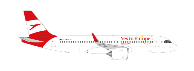 herpa wings 1/500 (ダイキャスト製) A320neo オーストリア航空 "Yes to Europe" “Seewinkel” OE-LZO