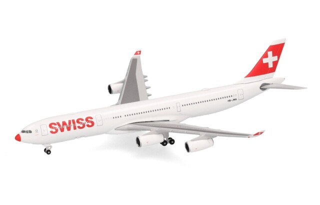 herpa wings 1/500 (ダイキャスト製) A340-300 スイスインターナショナル "LxAirDeer""Frauenfield" HB-JMA