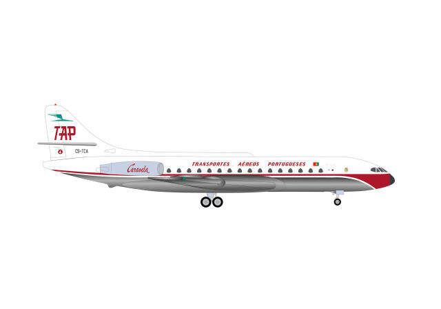 [予約]herpa wings 1/500 (ダイキャスト製) カラベル TAPポルトガル航空 "Goa" CS-TCA