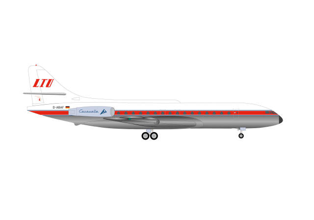 [予約]herpa wings 1/500 (ダイキャスト製) カラベル LTUインターナショナル "Nordrhein-Westfalen" D-ABAF