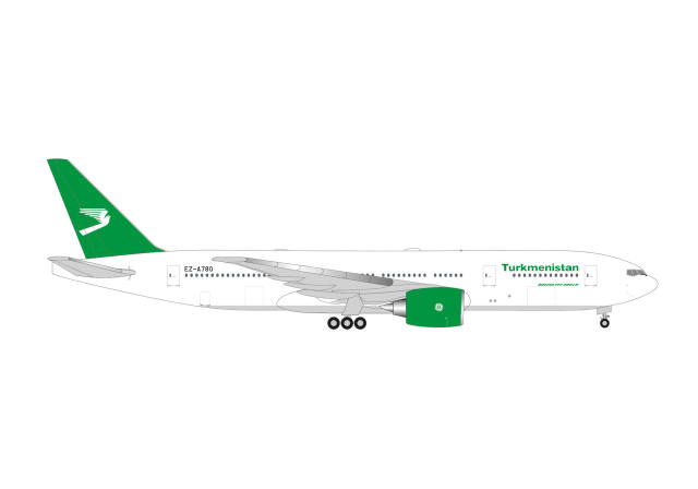 [予約]herpa wings 1/500 (ダイキャスト製) 777-200LR トルクメニスタン航空 EZ-A780