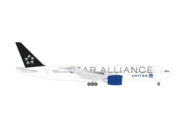 [予約]herpa wings 1/500 (ダイキャスト製) 777-200 ユナイテッド航空 "Star Alliance" N794UA