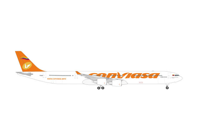 [予約]herpa wings 1/500 (ダイキャスト製) A340-600 コンビアサ航空 "El Brillante" YV3535