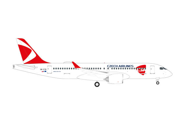 [予約]herpa wings 1/500 (ダイキャスト製) A220-300 チェコ航空 OK-FYD