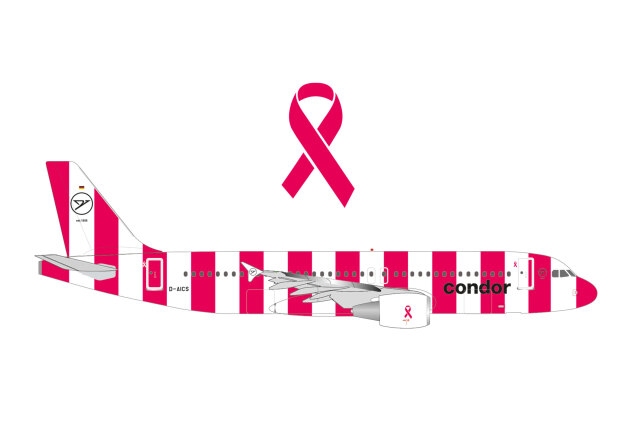 herpa wings 1/500 (ダイキャスト製) A320 コンドル航空 "FlyPink Plane" D-AICS