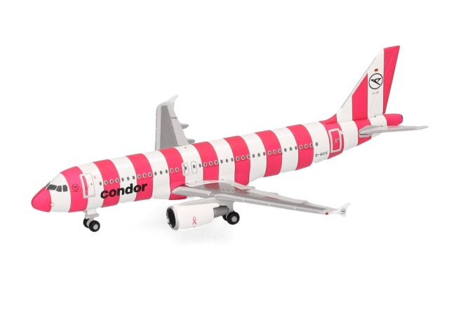herpa wings 1/500 (ダイキャスト製) A320 コンドル航空 "FlyPink Plane" D-AICS