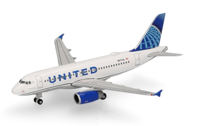 herpa wings 1/500 (ダイキャスト製) A319 ユナイテッド航空 N877UA