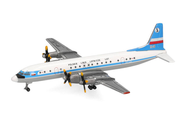 herpa wings 1/500 (ダイキャスト製) IL-18 LOTポーランド航空 (original delivery colors) SP-LSF