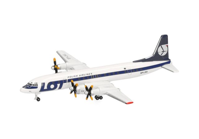 herpa wings 1/500 (ダイキャスト製) IL-18 LOTポーランド航空 SP-LSG