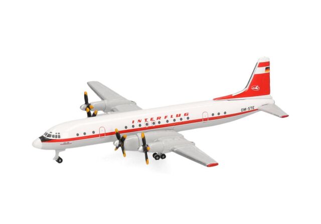herpa wings 1/500 (ダイキャスト製) IL-18 インターフルーク航空 DM-STE