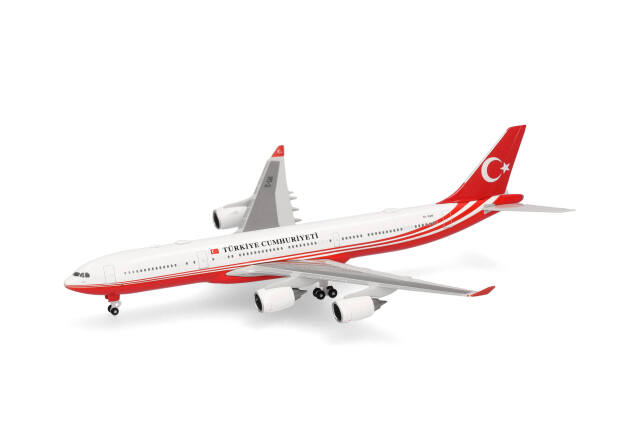 [予約]herpa wings 1/500 (ダイキャスト製) A340-500 トルコ政府専用機 TC-CAN