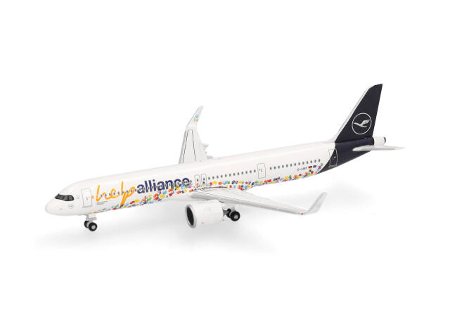 herpa wings 1/500 (ダイキャスト製) A321neo ルフトハンザ航空 "Help Alliance" D-AIEP