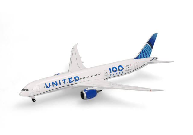 herpa wings 1/500 (ダイキャスト製) 787-9 ユナイテッド航空 "100 Years" N61101