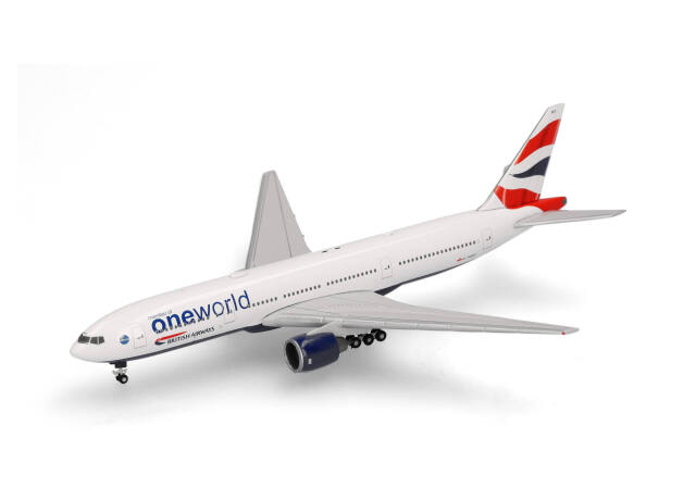 herpa wings 1/500 (ダイキャスト製) 777-200 ブリティッシュエアウェイズ "oneworld" G-YMMU
