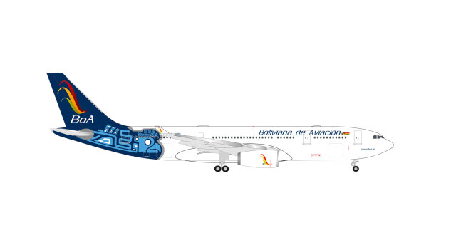 [予約]herpa wings 1/500 (ダイキャスト製) A330-200 ボリビアーナ・デ・アビアシオン "Condor" CP-3209