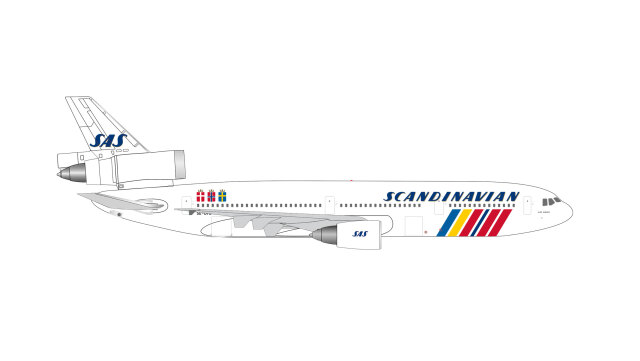 [予約]herpa wings 1/500 (ダイキャスト製) DC-10-30 スカンジナビア航空 "Dag Viking" SE-DFD
