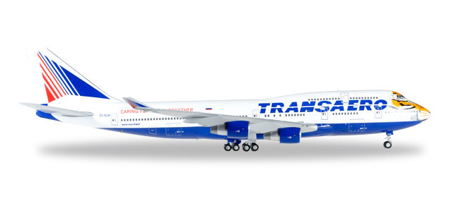 herpa wings 1/200 747-400 トランスアエロ航空 "Amur Tiger" EI-XLN