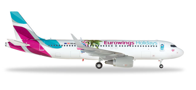 herpa wings 1/200 (プラスチック製) A320 ユーロウイングス "Eurowings Holidays" OE-IQD