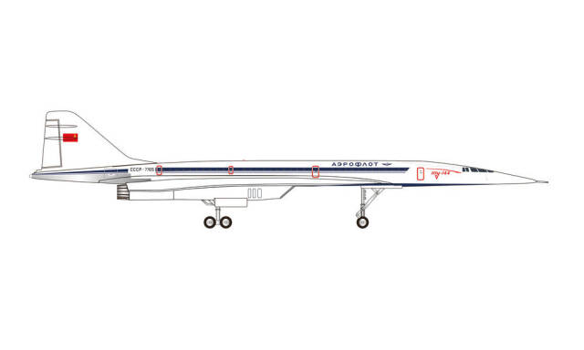 herpa wings 1/200 Tu-144 アエロフロート ロシア航空 CCCP-77105