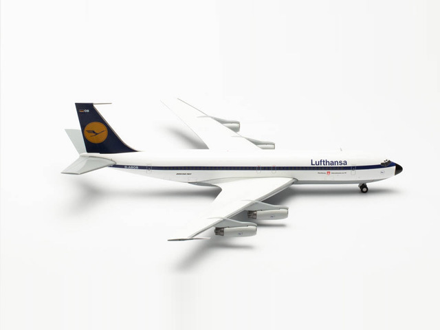 herpa wings 1/200 (ダイキャスト製) 707-400 ルフトハンザ航空 (ハンブルク空港) D-ABOB