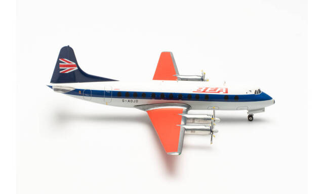 herpa wings 1/200 Vickers Viscount 800 英国欧州航空 “Speedjack”塗装 G-AOJD