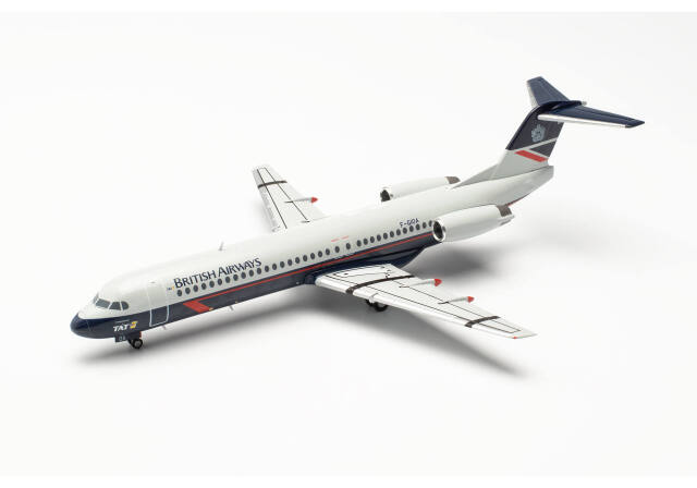 ミニカー　1/200 Fokker 100 ブリティッシュ・エアウェイズ(TAT) F-GIOA [HE572262] herpa wings 1/200 Fokker 100 ブリティッシュ・エアウェイズ