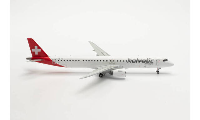 herpa wings 1/200 (プラスチック製) E195-E2 ヘルヴェティック・エアウェイズ HB-AZI