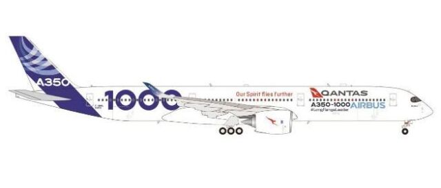 herpa wings 1/200 (プラスチック製) A350-1000 エアバスハウスカラー "Qantas Project Sunrise" F-WMIL