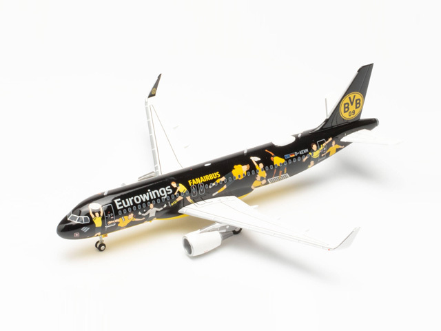 herpa wings 1/200 A320 ユーロウイングス “BVB Fanairbus” D herpa wings 1/200 A320 ユーロウイングス “BVB Fanairbus” D