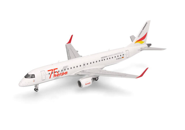herpa wings 1/200 (プラスチック製) E190 ドイツ航空 “Herpa 75 Jahre” D-ACJJ