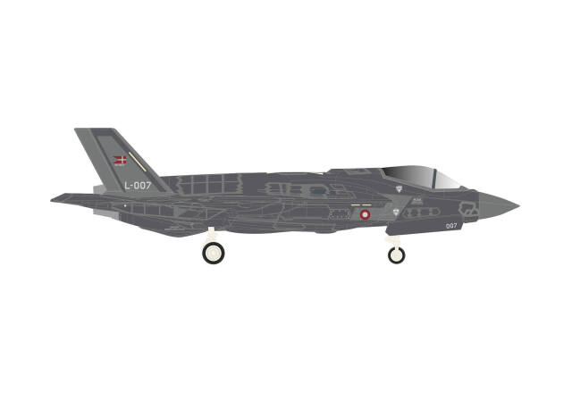 [予約]herpa wings 1/200 (ダイキャスト製) F-35A ライトニングII デンマーク空軍 スクリュズストロプ空軍基地 727戦闘飛行隊 L-007