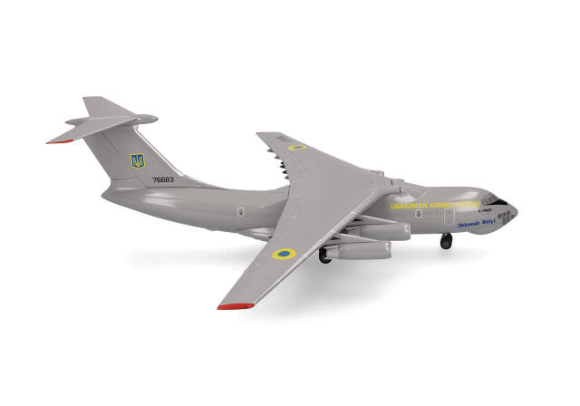[予約]herpa wings 1/200 (プラスチック製) IL-76 ウクライナ空軍 第25輸送航空旅団 76683