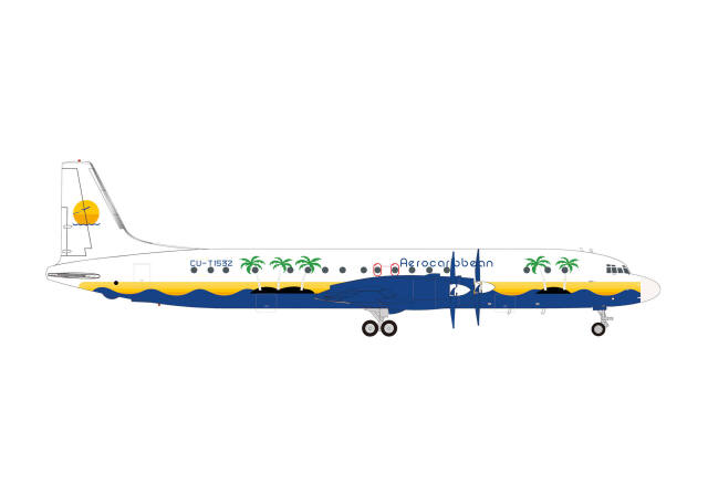 [予約]herpa wings 1/200 (ダイキャスト製)  IL-18 アエロ・カリビアン航空 CU-T1532