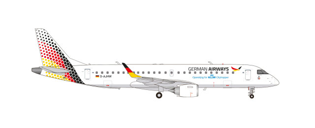 [予約]herpa wings 1/200 (プラスチック製) E190 ドイツ航空 new colors(2025) D-AJHW