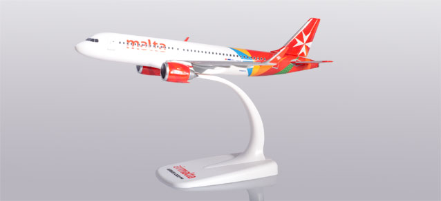 herpa wings 1/200 (プラスチック製) A320neo エアマルタ 9H-NEO  ※スナップフィット